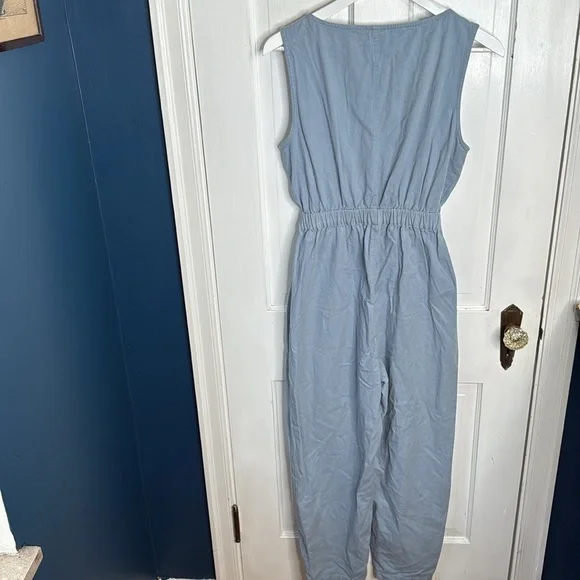 Lucy & Yak Juni 100% Organic Cotton Blue Boiler Jumpsuit W1652 Sz M - Picture 7 of 9
